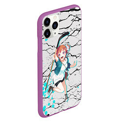 Чехол iPhone 11 Pro матовый Манака Мидзусава - Манака Мидзусава, Manaka Mizusa, цвет: 3D-фиолетовый — фото 2