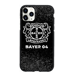 Чехол iPhone 11 Pro матовый Bayer 04 с потертостями на темном фоне