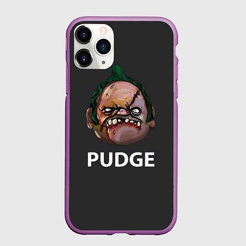 Чехол iPhone 11 Pro матовый Пудж дота 2 / 3D-Фиолетовый – фото 1