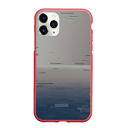 Чехол iPhone 11 Pro матовый Космос и абстрактные стёкла, цвет: 3D-красный