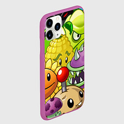 Чехол iPhone 11 Pro матовый Растения против зомби, цвет: 3D-фиолетовый — фото 2