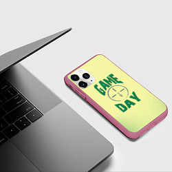 Чехол iPhone 11 Pro матовый Game day, цвет: 3D-малиновый — фото 2