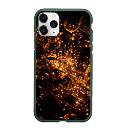 Чехол iPhone 11 Pro матовый Праздничная мишура, цвет: 3D-темно-зеленый