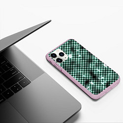 Чехол iPhone 11 Pro матовый Пластиковая абстракция - паттерн, цвет: 3D-розовый — фото 2