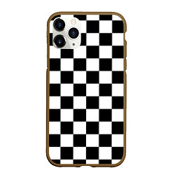 Чехол iPhone 11 Pro матовый Шахматные клетки - текстура