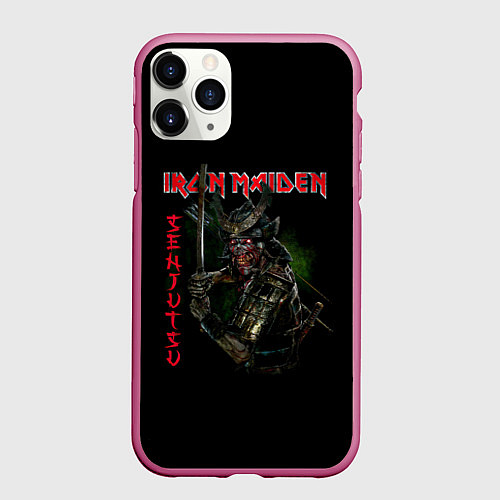 Чехол iPhone 11 Pro матовый Iron Maiden Senjutsu samurai / 3D-Малиновый – фото 1