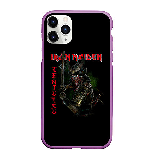 Чехол iPhone 11 Pro матовый Iron Maiden Senjutsu samurai / 3D-Фиолетовый – фото 1