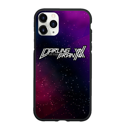 Чехол iPhone 11 Pro матовый Darling in the FranXX gradient space / 3D-Черный – фото 1