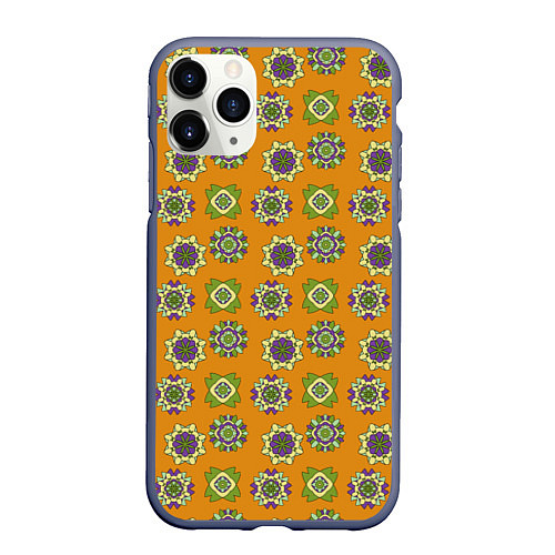 Чехол iPhone 11 Pro матовый Мандала мозайка / 3D-Серый – фото 1