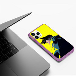 Чехол iPhone 11 Pro матовый Дэвид Мартинес - эджраннер, цвет: 3D-фиолетовый — фото 2