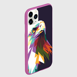 Чехол iPhone 11 Pro матовый Орел-птица гордая, цвет: 3D-фиолетовый — фото 2