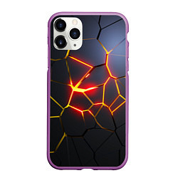 Чехол iPhone 11 Pro матовый Вулканическая активность, цвет: 3D-фиолетовый