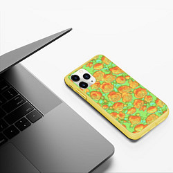 Чехол iPhone 11 Pro матовый Яркая Чайная роза, цвет: 3D-желтый — фото 2