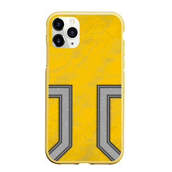 Чехол iPhone 11 Pro матовый Devid - cyberpunk edgerunners, цвет: 3D-желтый