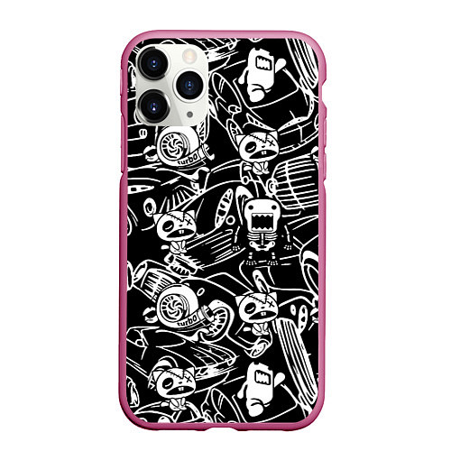 Чехол iPhone 11 Pro матовый JDM Pattern / 3D-Малиновый – фото 1