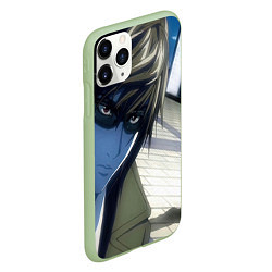 Чехол iPhone 11 Pro матовый Death Note - Тэру Миками, цвет: 3D-салатовый — фото 2