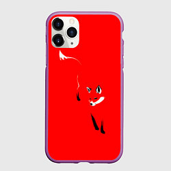 Чехол iPhone 11 Pro матовый Красная лиса, цвет: 3D-фиолетовый