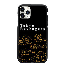 Чехол iPhone 11 Pro матовый Tokyo Revengers anime clouds, цвет: 3D-черный