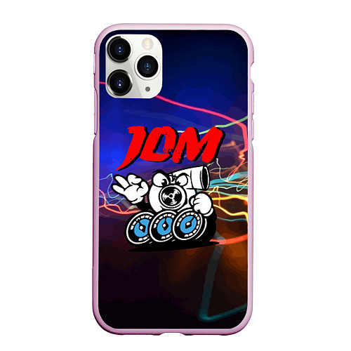 Чехол iPhone 11 Pro матовый JDM style - engine - gesture / 3D-Розовый – фото 1