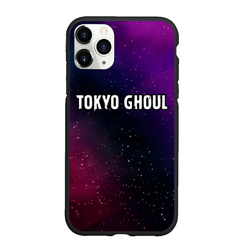 Чехол iPhone 11 Pro матовый Tokyo Ghoul gradient space / 3D-Черный – фото 1