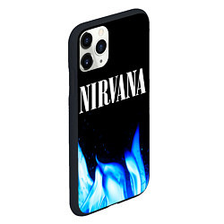 Чехол iPhone 11 Pro матовый Nirvana blue fire, цвет: 3D-черный — фото 2