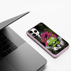 Чехол iPhone 11 Pro матовый Geen rabbit happy new year, цвет: 3D-розовый — фото 2