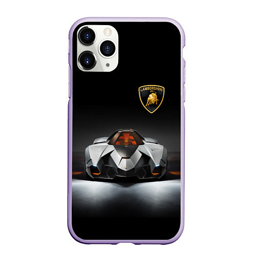 Чехол iPhone 11 Pro матовый Lamborghini Egoista - Italy / 3D-Светло-сиреневый – фото 1