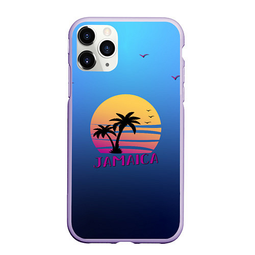 Чехол iPhone 11 Pro матовый Jamaica / 3D-Светло-сиреневый – фото 1