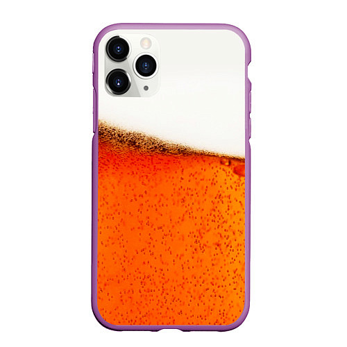 Чехол iPhone 11 Pro матовый Тёмное пиво / 3D-Фиолетовый – фото 1