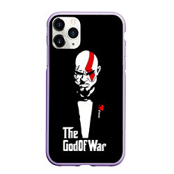 Чехол iPhone 11 Pro матовый God of war - Кратос отец войны, цвет: 3D-светло-сиреневый