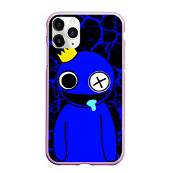 Чехол iPhone 11 Pro матовый Радужные друзья - персонаж Синий