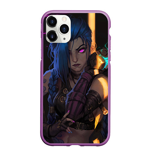 Чехол iPhone 11 Pro матовый Jinx - Powder / 3D-Фиолетовый – фото 1