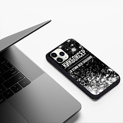Чехол iPhone 11 Pro матовый Кикбоксер и этим все сказано: на темном, цвет: 3D-черный — фото 2