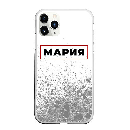 Чехол iPhone 11 Pro матовый Мария - в красной рамке на светлом / 3D-Белый – фото 1