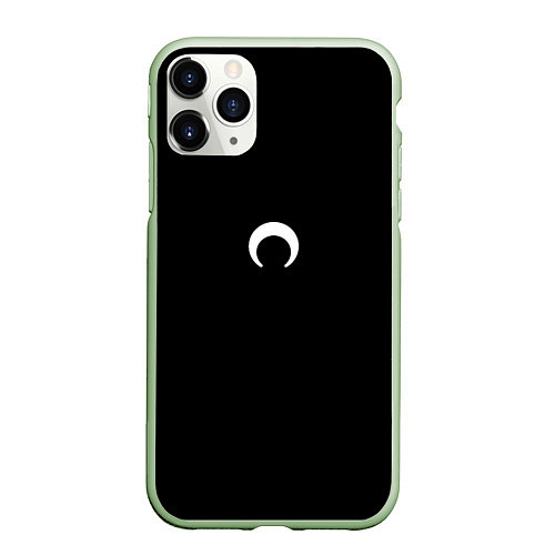 Чехол iPhone 11 Pro матовый White Moon / 3D-Салатовый – фото 1