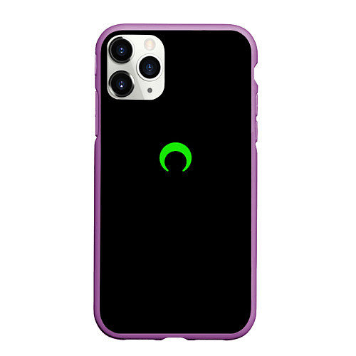 Чехол iPhone 11 Pro матовый Green moon / 3D-Фиолетовый – фото 1