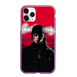 Чехол iPhone 11 Pro матовый Pharaoh Red Moon, цвет: 3D-фиолетовый