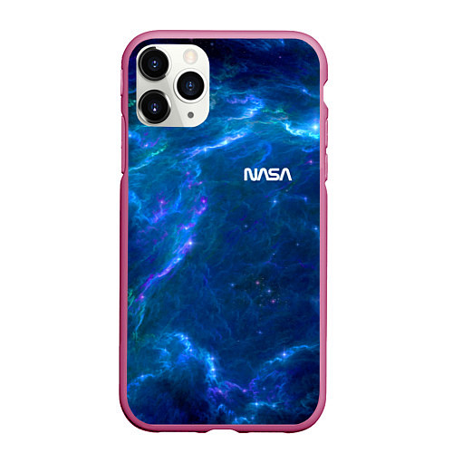 Чехол iPhone 11 Pro матовый Бескрайний космос - Nasa / 3D-Малиновый – фото 1