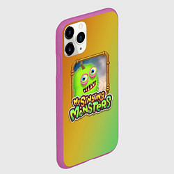 Чехол iPhone 11 Pro матовый My Singing Monsters - Зерномех, цвет: 3D-фиолетовый — фото 2