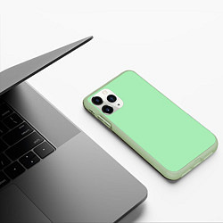 Чехол iPhone 11 Pro матовый Мятный радуга, цвет: 3D-салатовый — фото 2