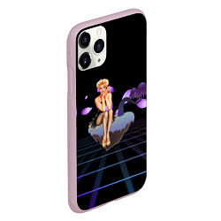 Чехол iPhone 11 Pro матовый Ретро девушка на острове, цвет: 3D-розовый — фото 2