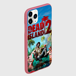 Чехол iPhone 11 Pro матовый Dead island two, цвет: 3D-малиновый — фото 2
