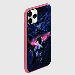 Чехол iPhone 11 Pro матовый One Punch Man Гароу Космос, цвет: 3D-малиновый — фото 2
