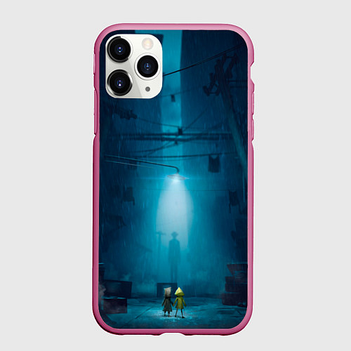 Чехол iPhone 11 Pro матовый Little Nightmare / 3D-Малиновый – фото 1
