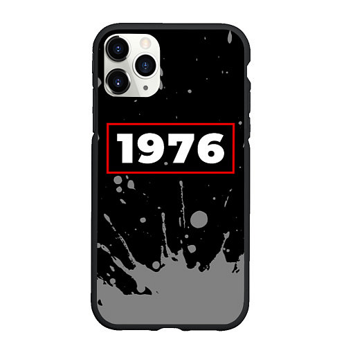 Чехол iPhone 11 Pro матовый 1976 - в красной рамке на темном / 3D-Черный – фото 1