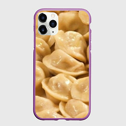 Чехол iPhone 11 Pro матовый Пельмени, цвет: 3D-фиолетовый