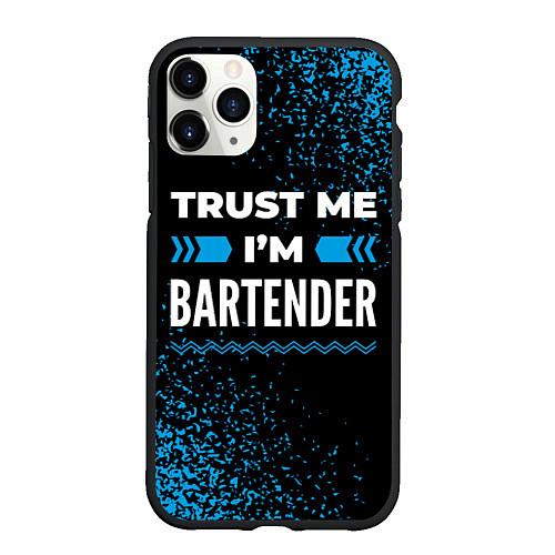 Чехол iPhone 11 Pro матовый Trust me Im bartender dark / 3D-Черный – фото 1