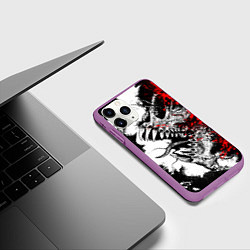 Чехол iPhone 11 Pro матовый Демон внутри меня, цвет: 3D-фиолетовый — фото 2