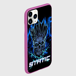 Чехол iPhone 11 Pro матовый X Static - Wayne Static skull, цвет: 3D-фиолетовый — фото 2