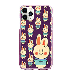 Чехол iPhone 11 Pro матовый Зайцы в куртках